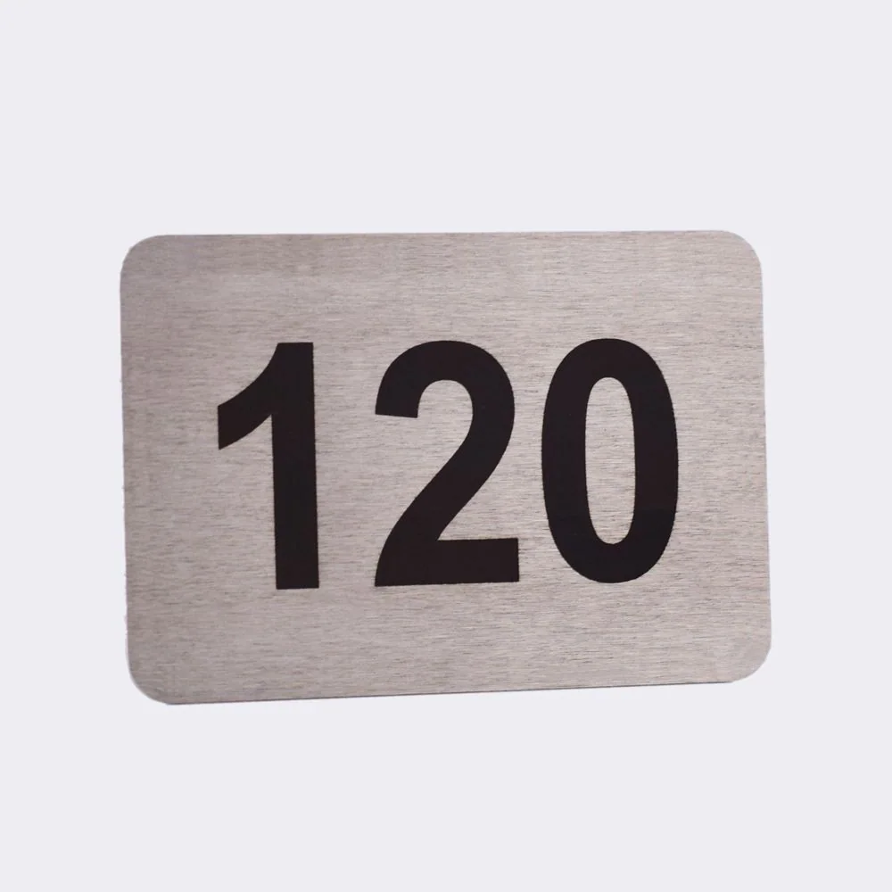 Número de Porta Exterior em Aço Inox Gravado