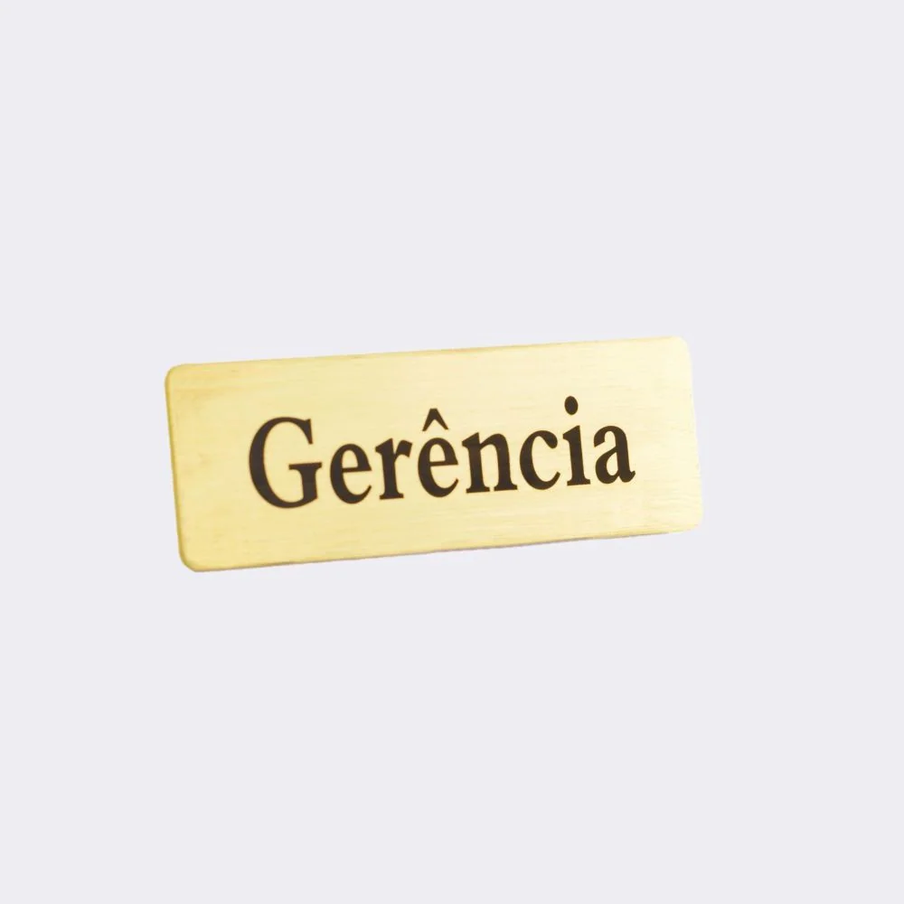 Placa de Porta em Latão Gravado