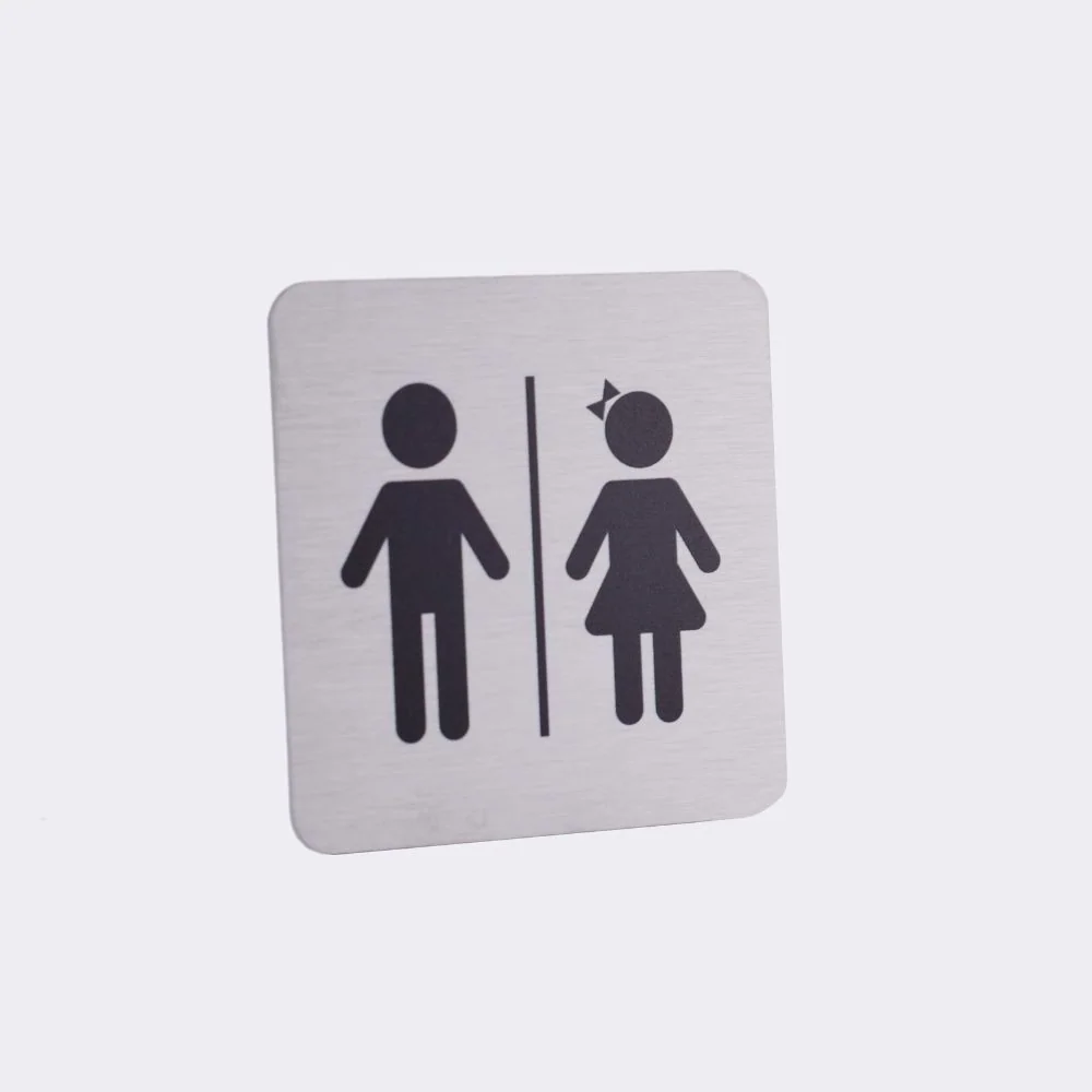 Sinalética WC em Aço Inox Gravado
