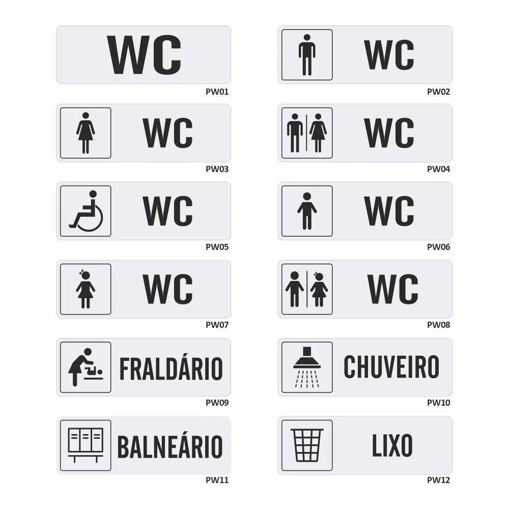 Sinalética WC em Acrílico Impresso