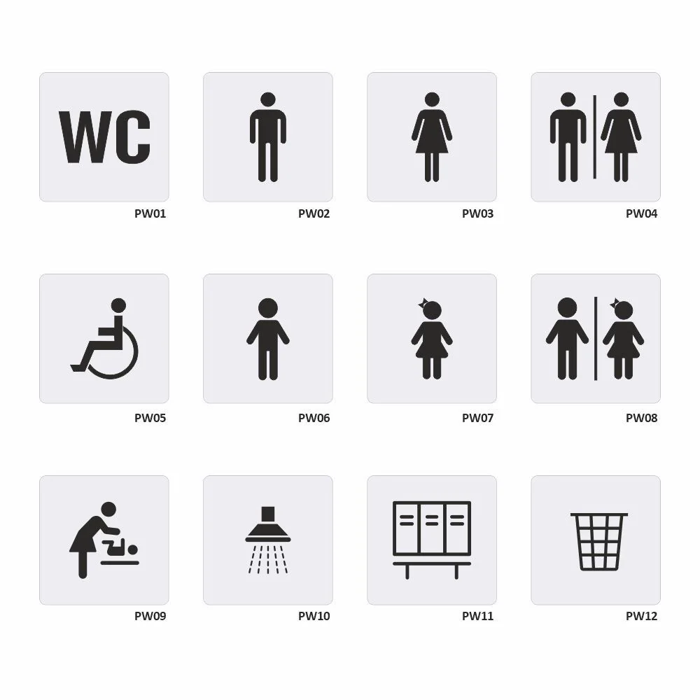 Sinalética WC em Acrílico Impresso