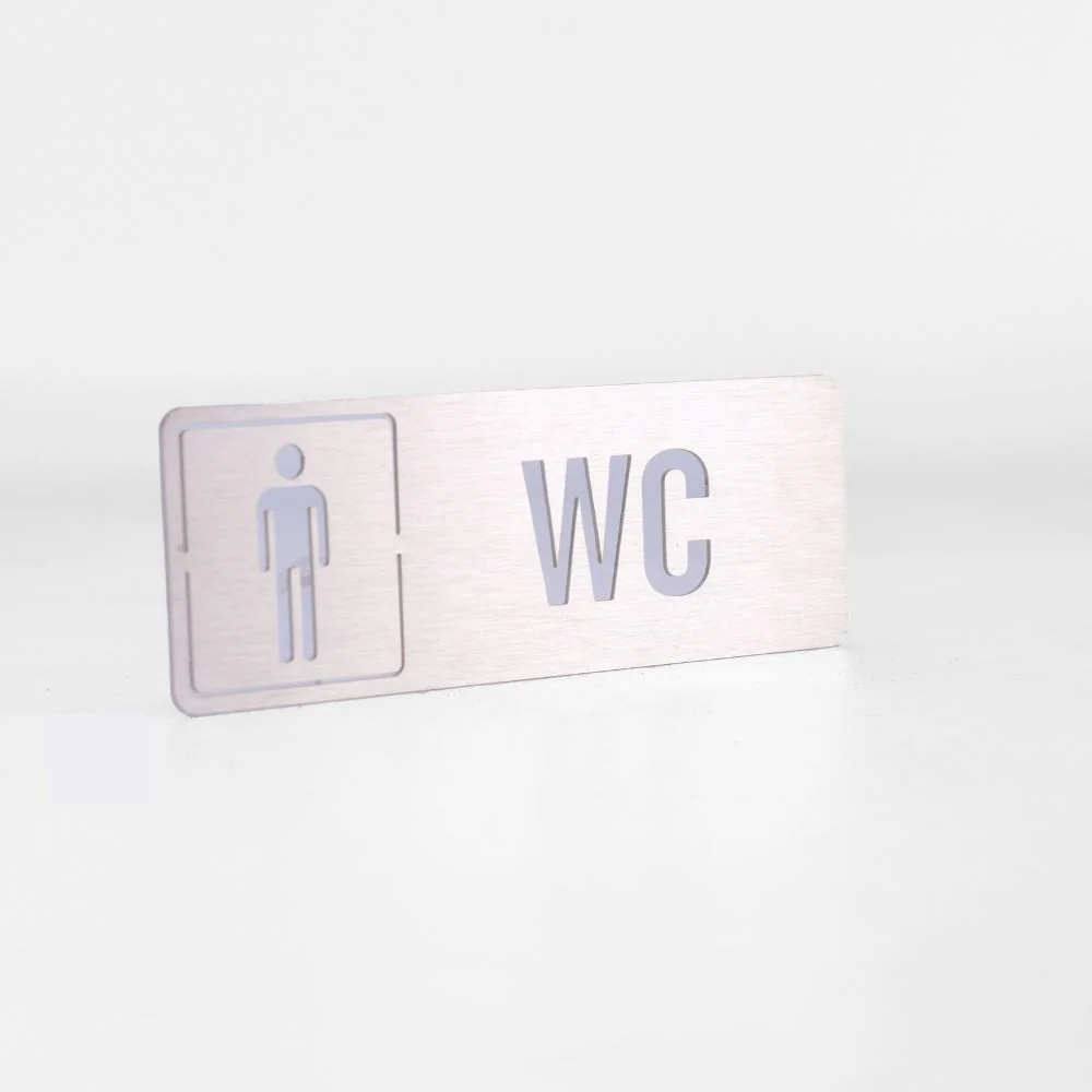 Sinalética WC em Aço Inox Recortado