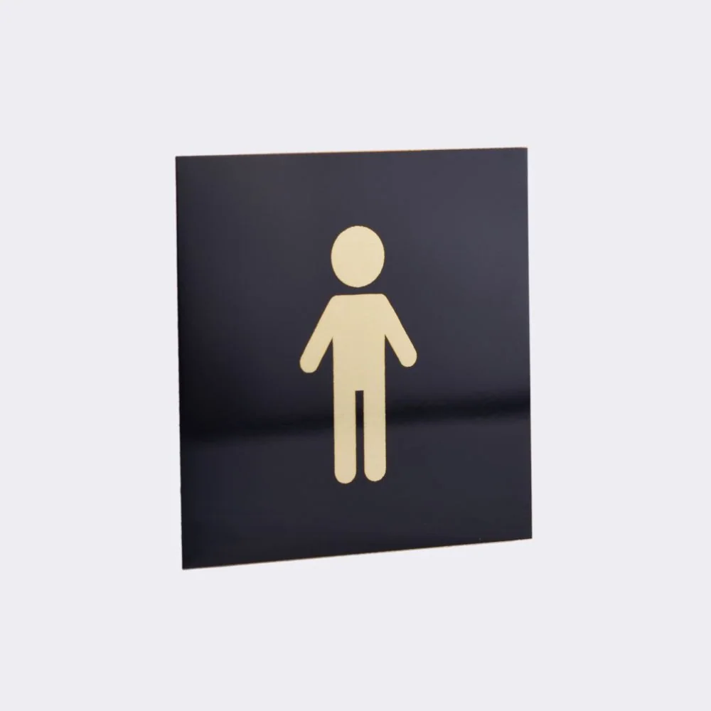 Sinalética WC em Alumínio Laser