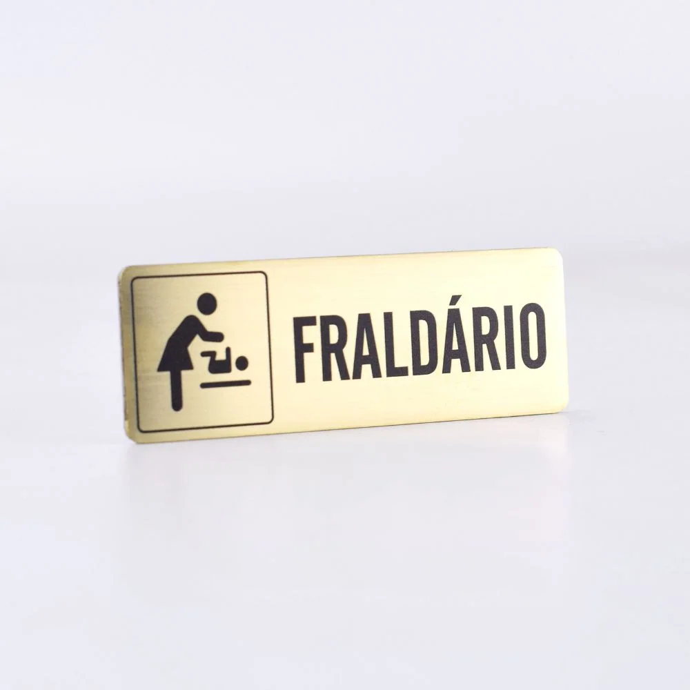 Sinalética WC em Latão Gravado