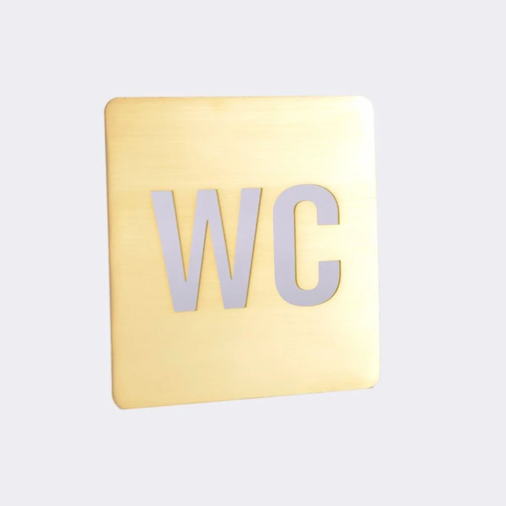 Sinalética WC em Latão Recortado