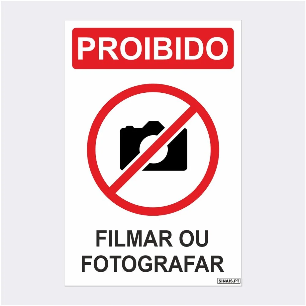 Sinal Proibido Filmar ou Fotografar