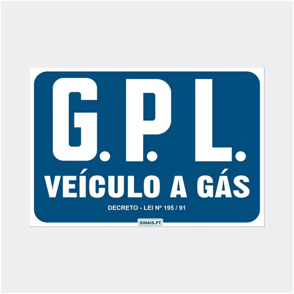 Dístico Veículo a Gás