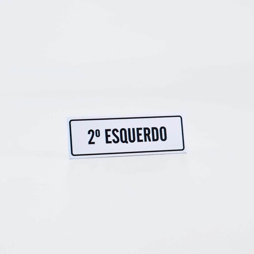 Placa de Andar em Alumínio Impresso