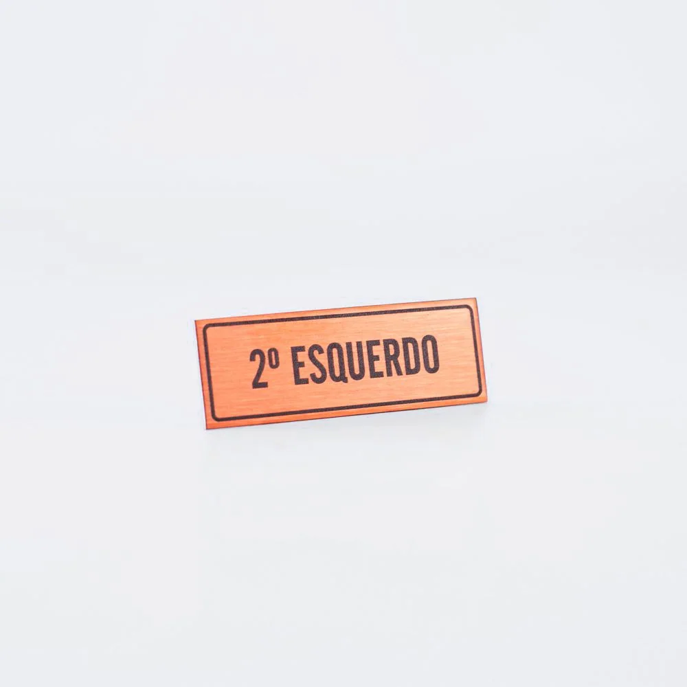 Placa de Andar em Alumínio Impresso