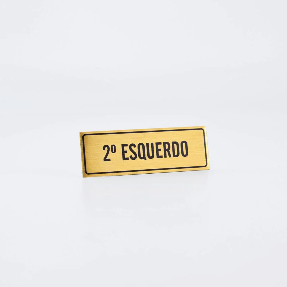 Placa de Andar em Alumínio Impresso