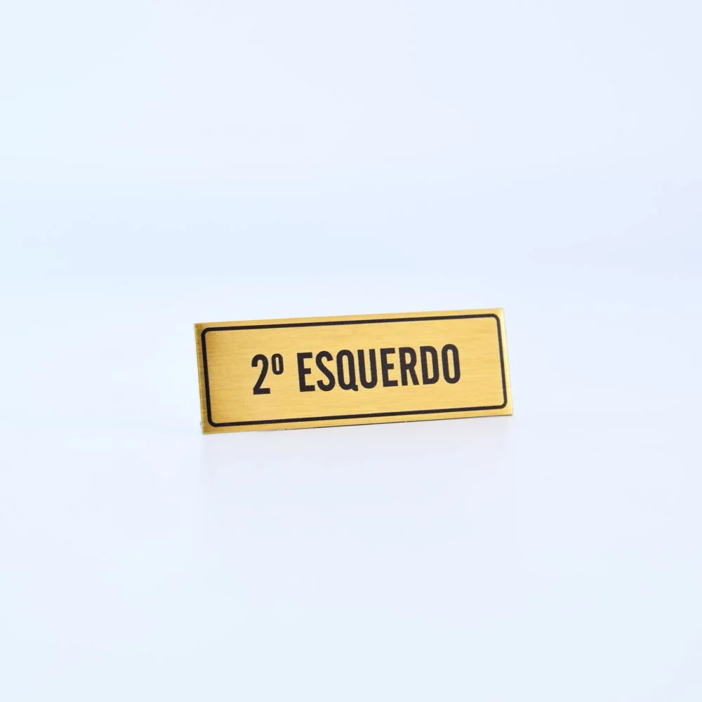 Placa de Andar em Alumínio Impresso