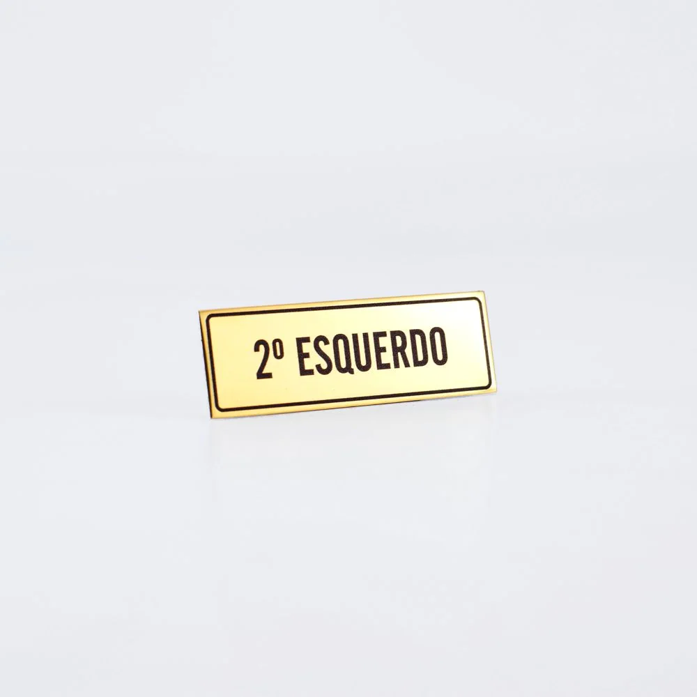 Placa de Andar em Alumínio Impresso