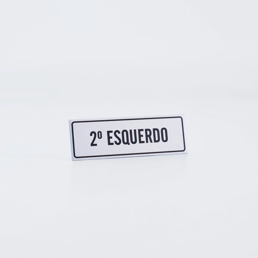 Placa de Andar em Alumínio Impresso