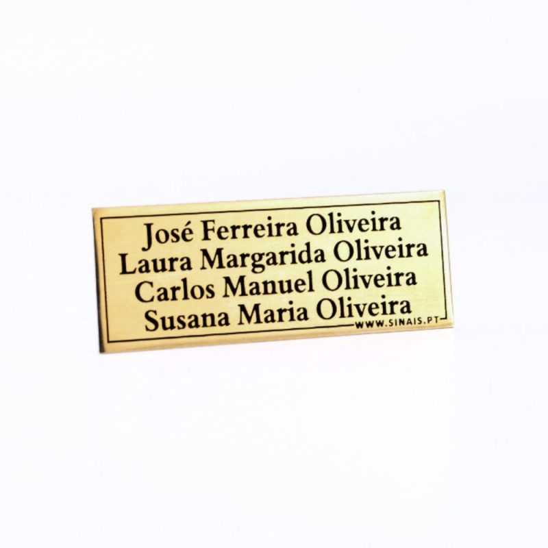 Placa com Nomes em Alumínio Laser - Image 7