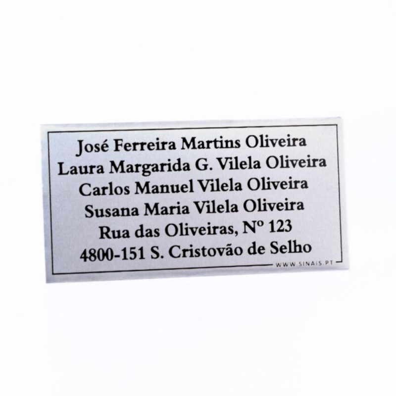 Placa com Nomes em Alumínio Laser - Image 6