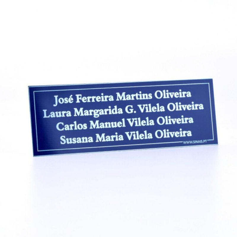 Placa com Nomes em Alumínio Laser - Image 11