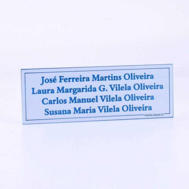Placa com Nomes em Alumínio Laser - Image 10
