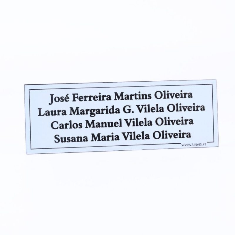 Placa com Nomes em Alumínio Laser - Image 9