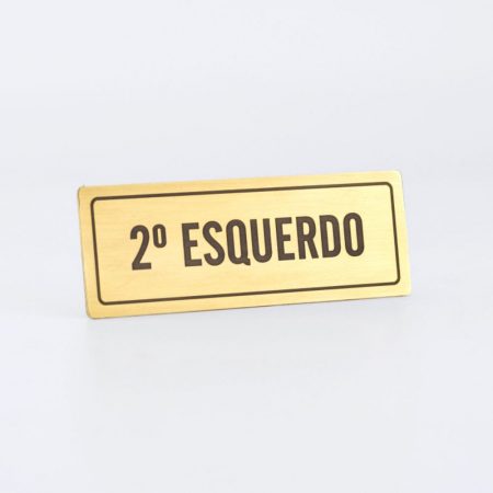Placa de Andar em Latão