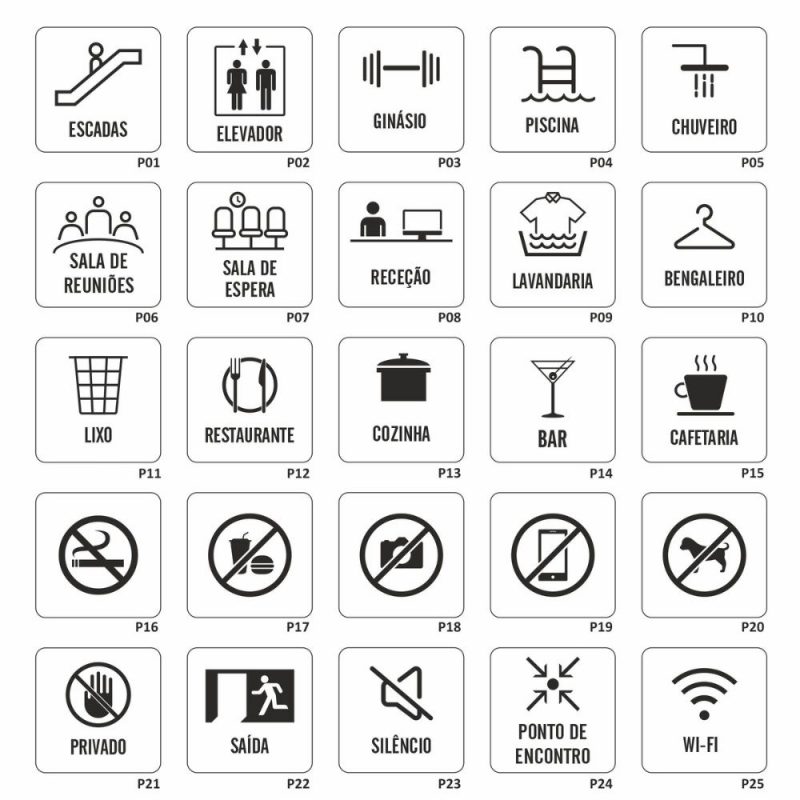 Pictograma para Placa de Porta em Alumínio Lacado - Image 2