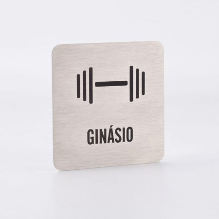 Placa Informativa em Aço Inox Gravado
