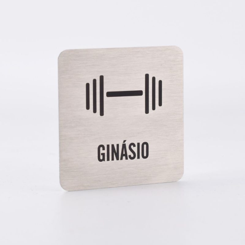 Placa Informativa em Aço Inox Gravado