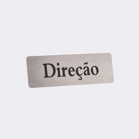 Placa de Porta em Aço Inox Gravado