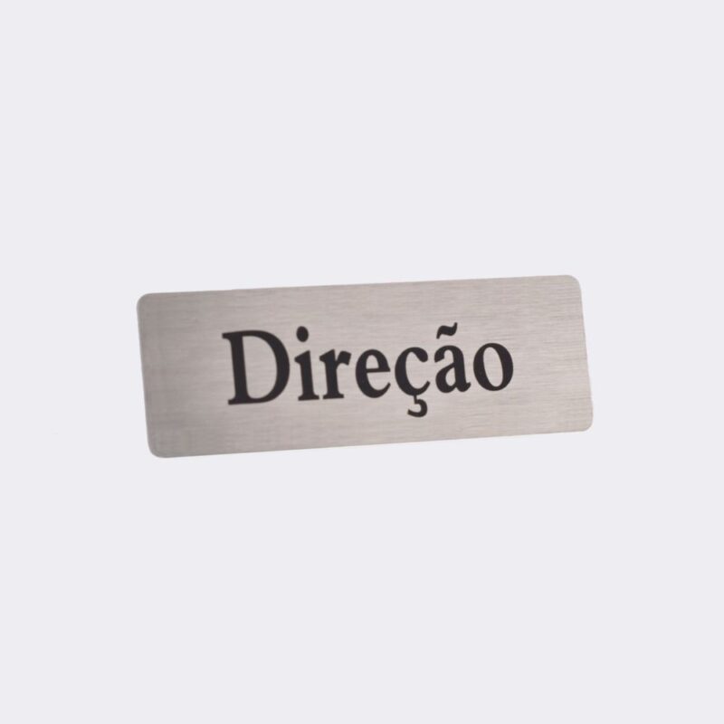 Placa de Porta em Aço Inox Gravado