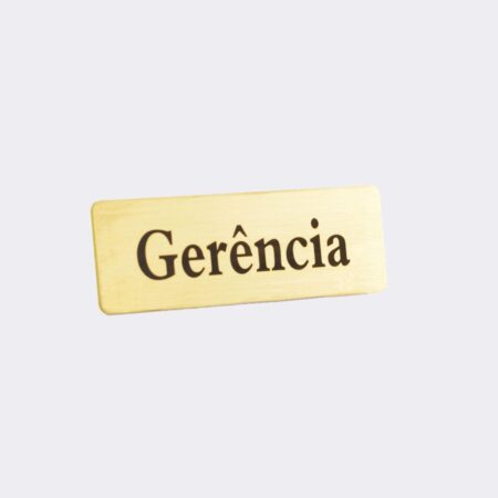 Placa de Porta em Latão Gravado