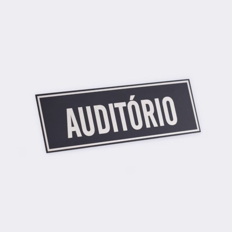 Placa de Porta em Alumínio Laser