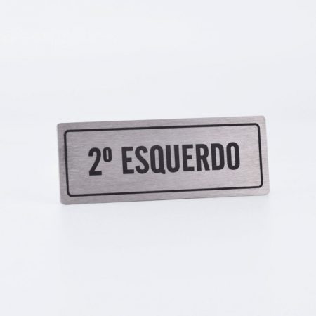 Placa de Andar em Aço Inox