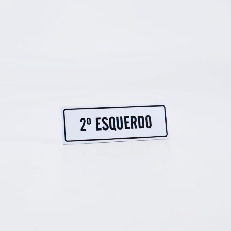 Placa de Andar em Alumínio Impresso