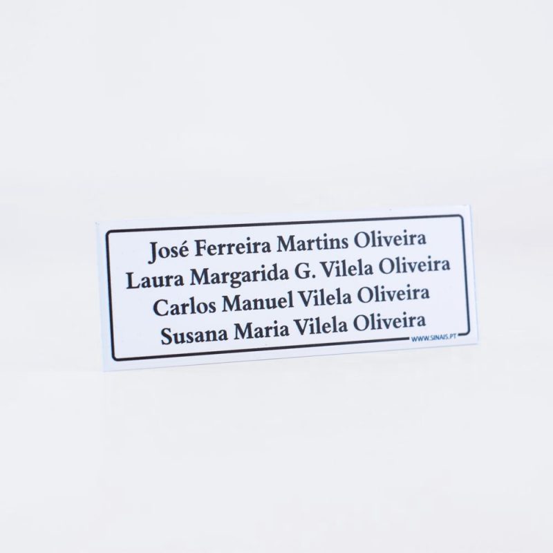 Placa com Nomes em Alumínio Impresso - Image 8