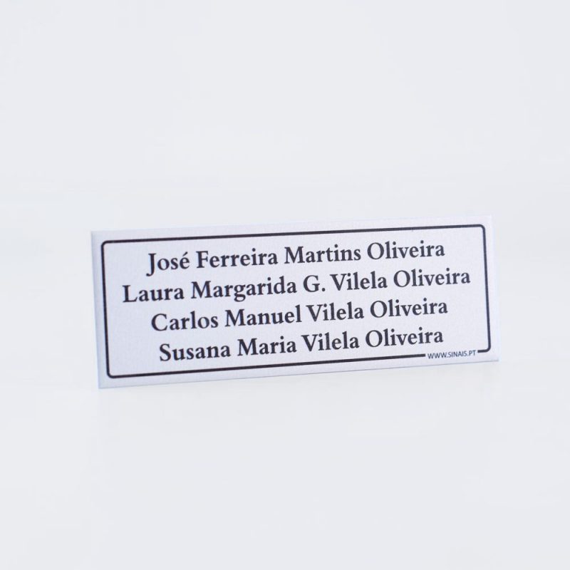 Placa com Nomes em Alumínio Impresso - Image 4
