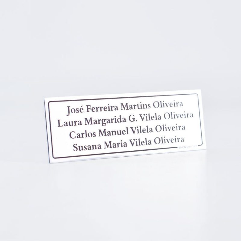 Placa com Nomes em Alumínio Impresso - Image 2