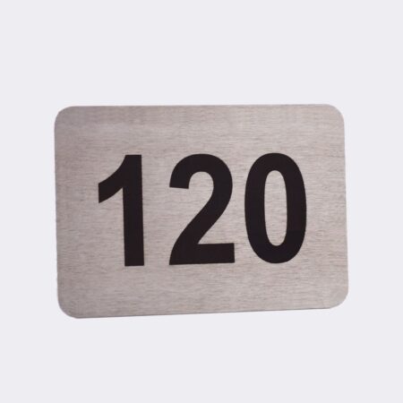 Número de Porta em Aço Inox Gravado
