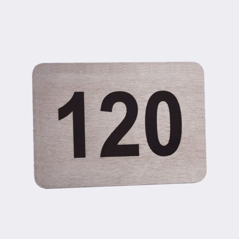 Número de Porta em Aço Inox Gravado