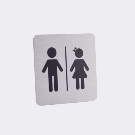 Sinalética WC em Aço Inox Gravado
