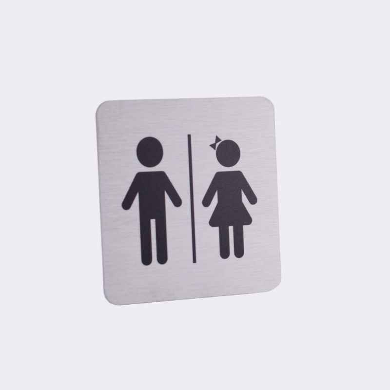 Sinalética WC em Aço Inox Gravado