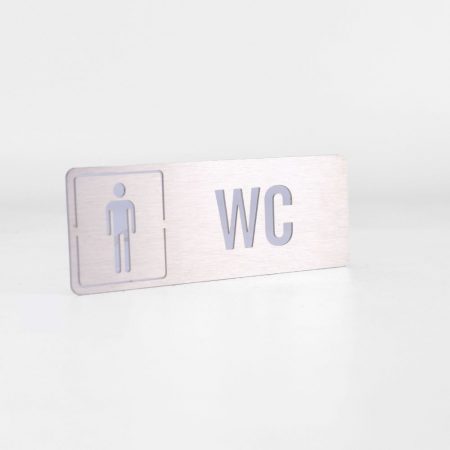 Sinalética WC em Aço Inox Recortado