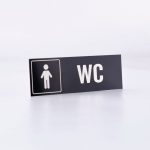 Sinalética WC em Alumínio Laser